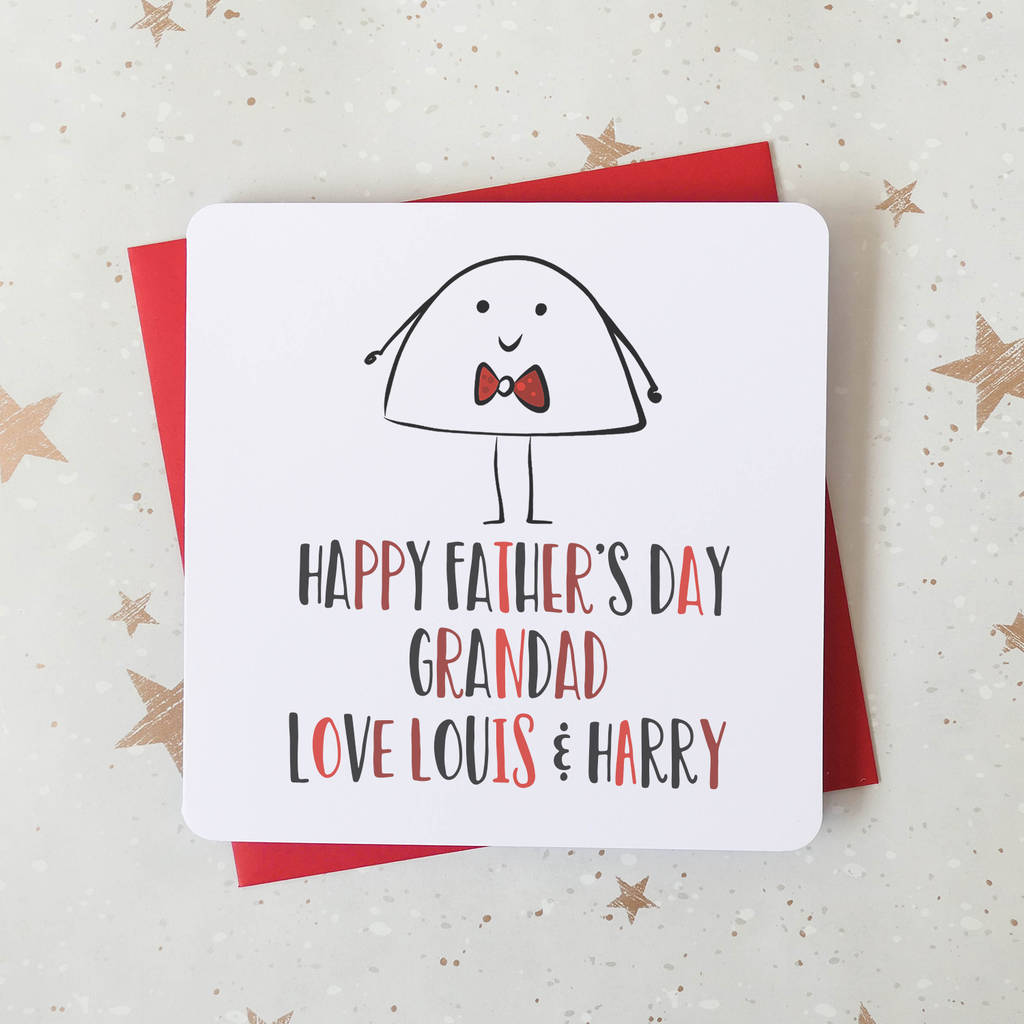 Grandfather Personalised Father's Day Card By Parsy Card Co