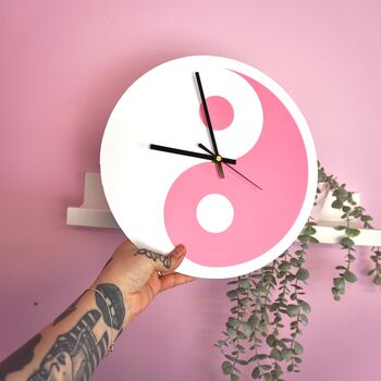Yin Yang Circle Shaped Decorative Clock, 4 of 7
