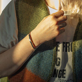 Minimalist Twisted Open Cuff Bracelet, 5 of 10