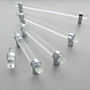 Clear Glass Cabinet Bar Handles With Chrome Finishs, thumbnail 8 of 8