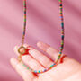 African Recycled Records Bead And Chain Necklace, thumbnail 8 of 12