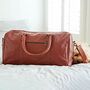 Personalised Leather Weekend Travel Holdall, thumbnail 2 of 9