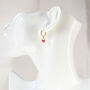 Tiny Red Heart Huggie Hoop Earrings, thumbnail 9 of 10