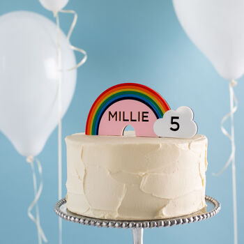 Personalised Rainbow Cake Topper, 3 of 3