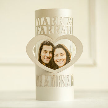 Engagement Gift Personalised Paper Photo Lantern, 2 of 7