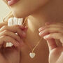 Pearl Heart Necklace Silver Or 18ct Gold Plated Vermeil, thumbnail 1 of 5