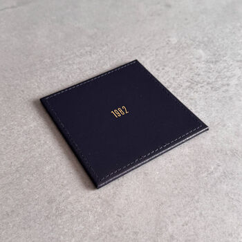 Personalised Year Leather Coaster – Birthday Or Anniversary Gift, 2 of 7