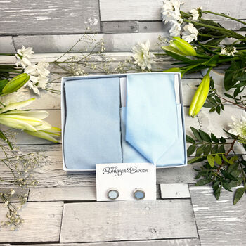 Light Blue Wedding Tie Set, 9 of 10