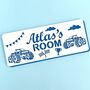 Personalised Monster Truck Children's Door Sign, thumbnail 4 of 12