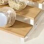 Set Of Two Three Tier Spice Rack Natural And White, thumbnail 3 of 7