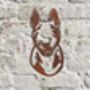 Metal Dog In Ring Garden Sculpture Wall Art, thumbnail 5 of 10
