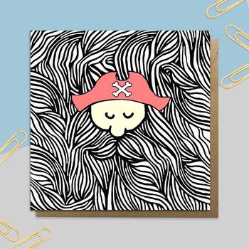 Bearded Pirate Card, 2 of 2