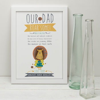 Personalised Dad Print For Fathers, 2 of 6