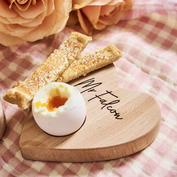 Personalised Valentine's Wooden Egg Holder Set, 3 of 5