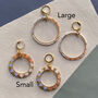 Hand Beaded Pastel Coloured Frosted Hoop Earrings, thumbnail 4 of 7