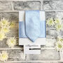 Cloudy Blue Paisley Wedding Tie Set, thumbnail 6 of 6