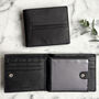 Men's Black Slim Leather Wallet, thumbnail 2 of 2