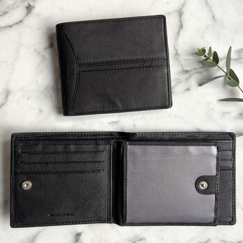 Men's Black Slim Leather Wallet, 2 of 2