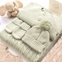 New Baby Boy Blanket, Cardigan, Hat And Mittens Gift Set, thumbnail 2 of 12