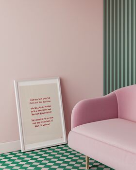 The Universe Is On Your Side | Motivational Red Art Print, 2 of 3