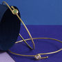 Brushed Gold Vermeil Bangle With Gemstone Detail, thumbnail 2 of 6