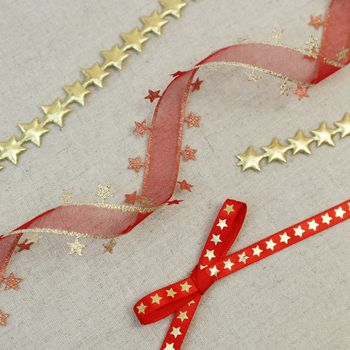 Gold And Red Star Christmas Ribbon Collection, 3 of 7