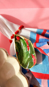 Red Beaded Napkin Holders Set Of Two, 5 of 6