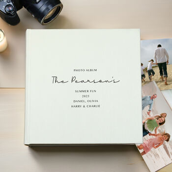 Personalised Free Text Square Photo Album, 7 of 9