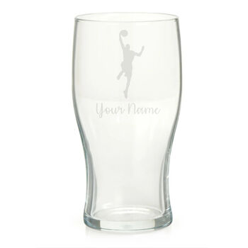 Personalised Male Basketballer Engraved Glass, 4 of 6