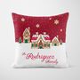 Personalised Red Gingerbread House Cushion, thumbnail 4 of 7