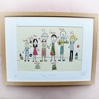 Personalised Family Picture Portrait Embroidery, 7 of 12
