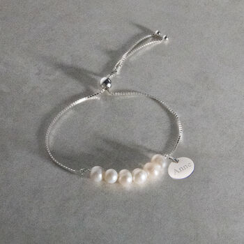 Sterling Silver 60th Birthday Pearl Bracelet, 4 of 9