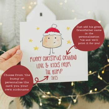 Merry Christmas Grandfather From The Bump Card C, 2 of 5