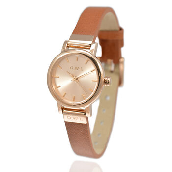 Ascot Ladies Petite Leather Watch With Free Engraving, 10 of 12
