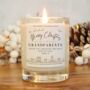 Grandparents Christmas Gift Personalised Christmas Candle, thumbnail 1 of 5