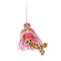 Handmade Felt Lexi The Leopard Print Mermaid Decoration, thumbnail 2 of 4