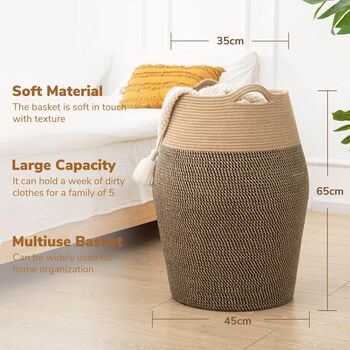 Laundry Hamper Tall Slim Laundry Basket With Handle, 6 of 6