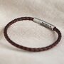 Men's Personalised Slim Woven Leather Bracelet, thumbnail 11 of 11