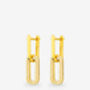 Small Dangle Hoop Earrings With Charms 18ct Gold Plated, thumbnail 2 of 7