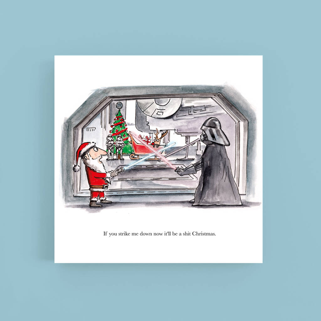 If You Strike Me Down Now Star Wars Christmas Card
