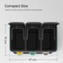 Triple Kitchen Waste Sorting Bin With Pedals, thumbnail 5 of 8