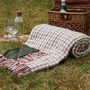 Strawberry And Cream Check Picnic Blanket, thumbnail 3 of 4
