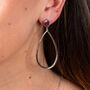Petal Drop Earrings With Pear Cut Ruby, thumbnail 3 of 6