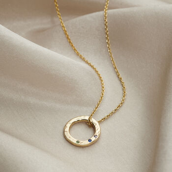 9ct Gold Confetti Birthstone Mini Message Necklace, 3 of 6