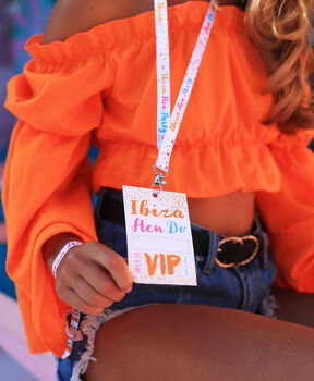 Ibiza Hen Party Vip Pass Lanyard Favours, 5 of 12