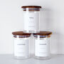 Tea, Coffee, Sugar Jars Set Of Three Acacia Jars, thumbnail 4 of 9
