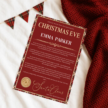 Tartan Trim Magical Christmas Letter From Santa Claus, 3 of 5