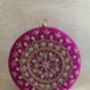 Hot Pink Circular Handcrafted Clutch Bag, thumbnail 4 of 7