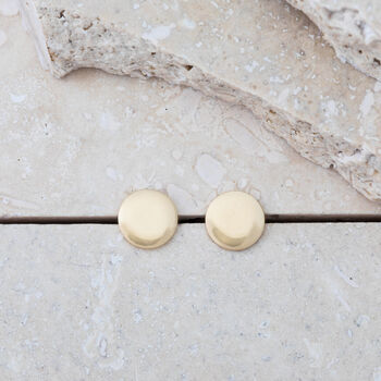 9ct Gold Circle Stud Earrings, 3 of 7