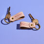 Personalised 'Any Message' Leather Keyring, thumbnail 3 of 5